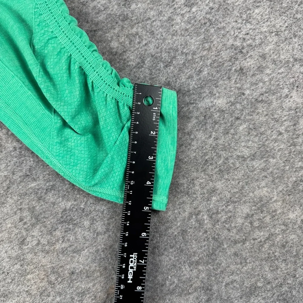 Lululemon In The Flow Crop Leggings Mid Rise W6997S Very Green Womens 4